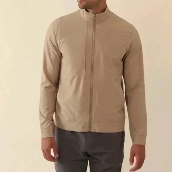 NWT Grand Running Club Marco Jacket in Taupe/Oatmeal/Tan, Mens size Large - Picture 1 of 10